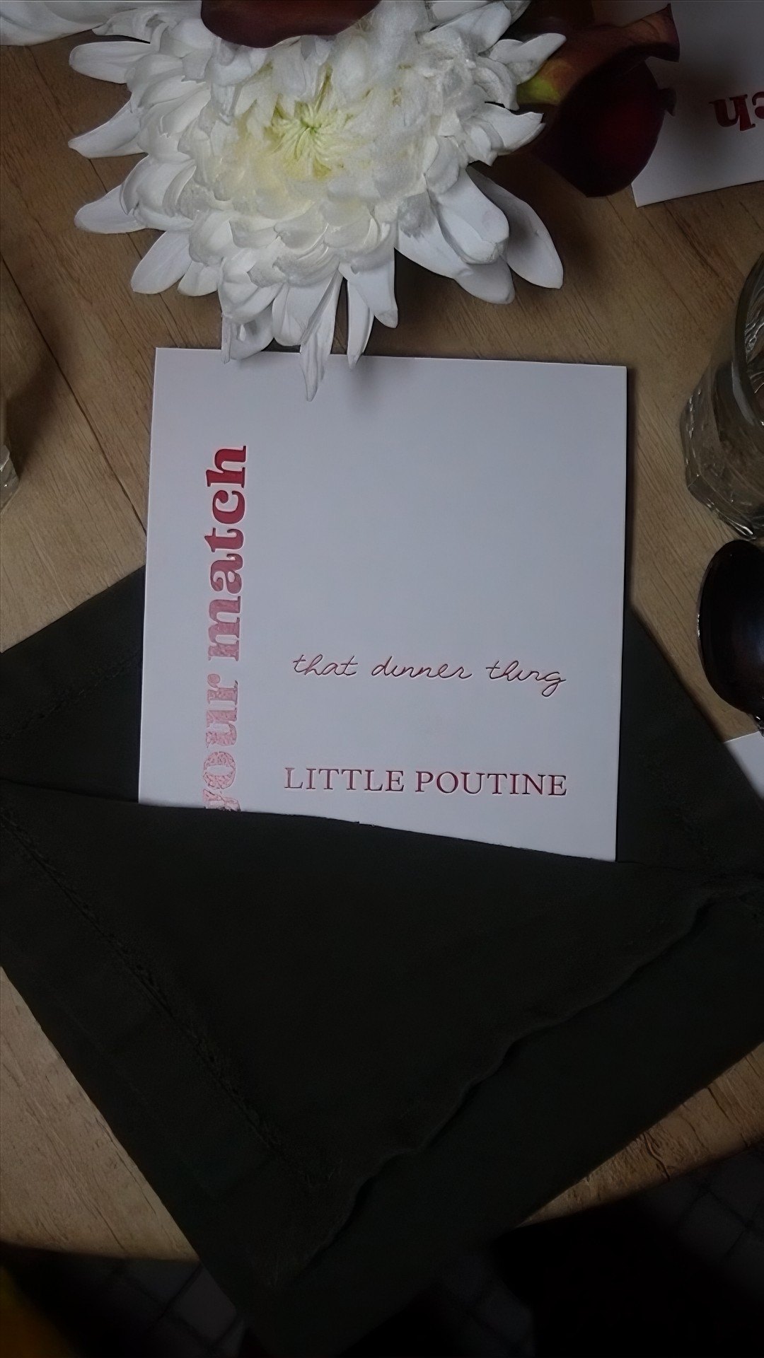 A Little Poutine and That Dinner Thing dinner menu